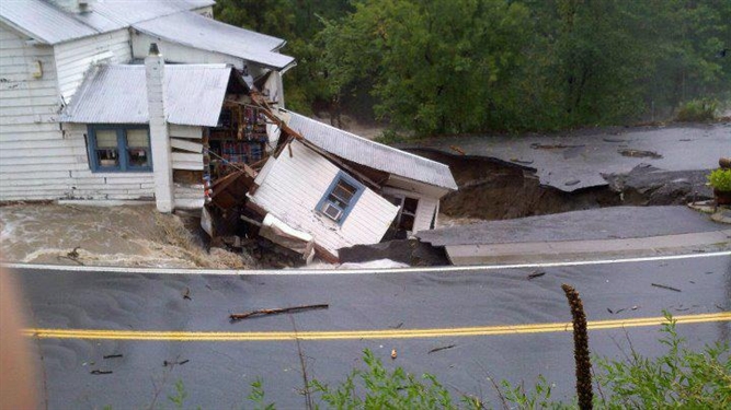 Hurricane Irene and Lee near Schoharie